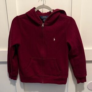 Polo by Ralph Lauren Kids Burgundy Hoodie size medium 10/12